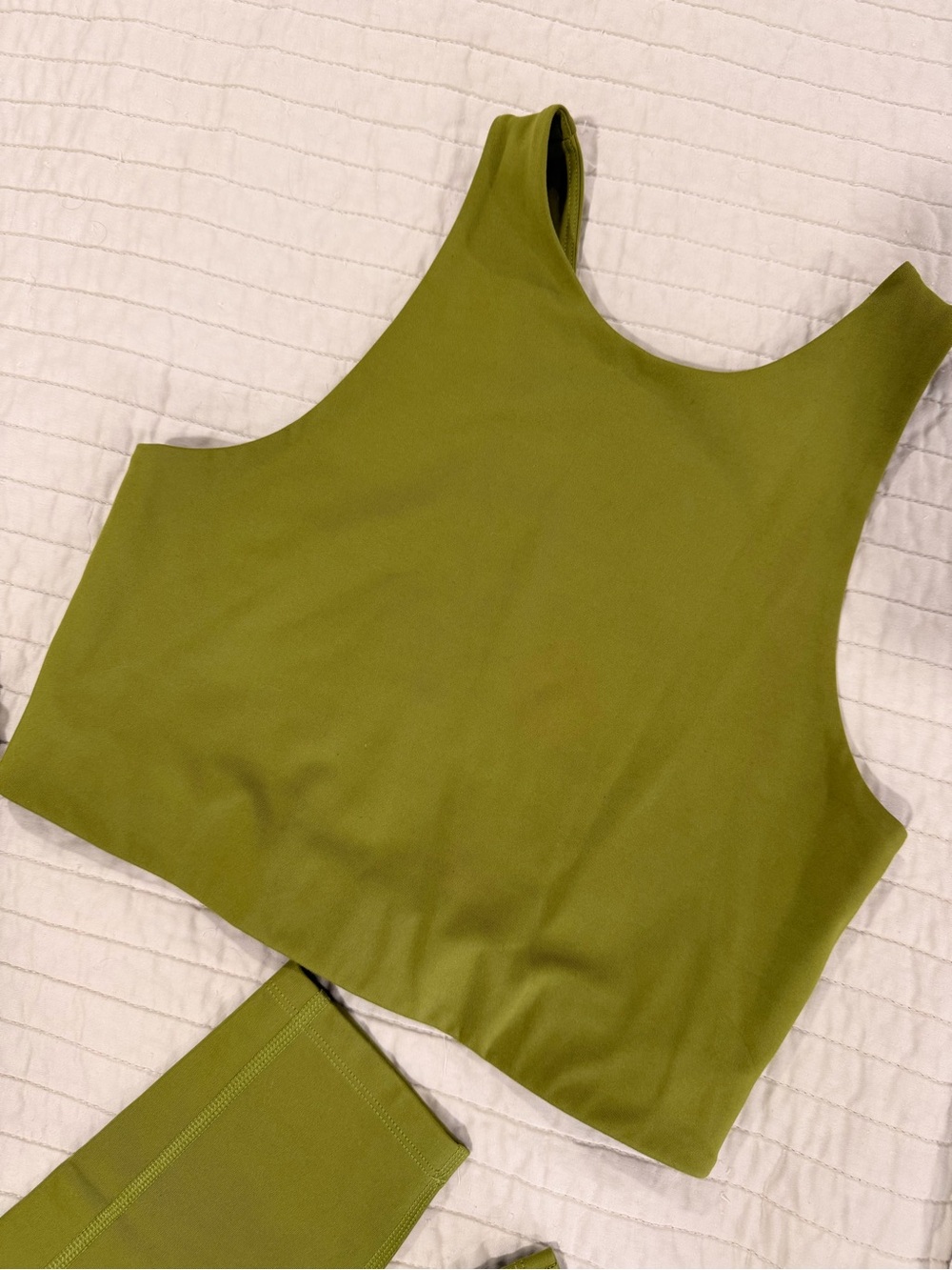 girlfriend collective Green High-Waist Pocket Legging & Dylan Tank Set - Picture 2 of 7